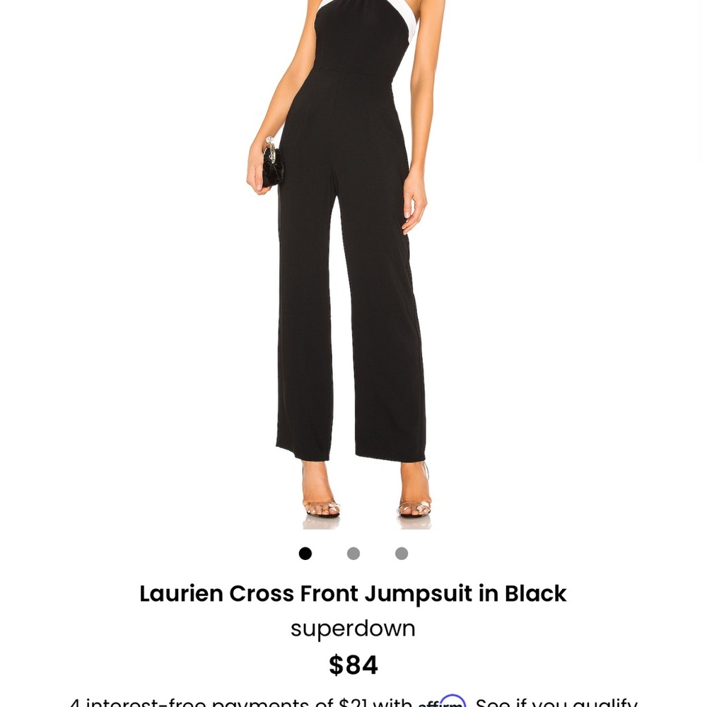 REVOLVE superdown Black and White Asymmetrical Jumpsuit
